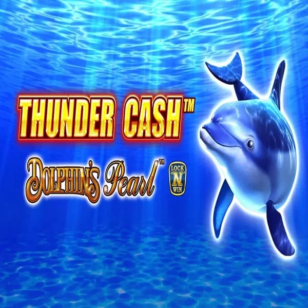 Thunder Cash Dolphins Pearl online game logo by Novomatic on casinoprestige.pl